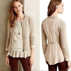 Anthropologie Angel of the North Envalira Textured Cardigan Jacket Small